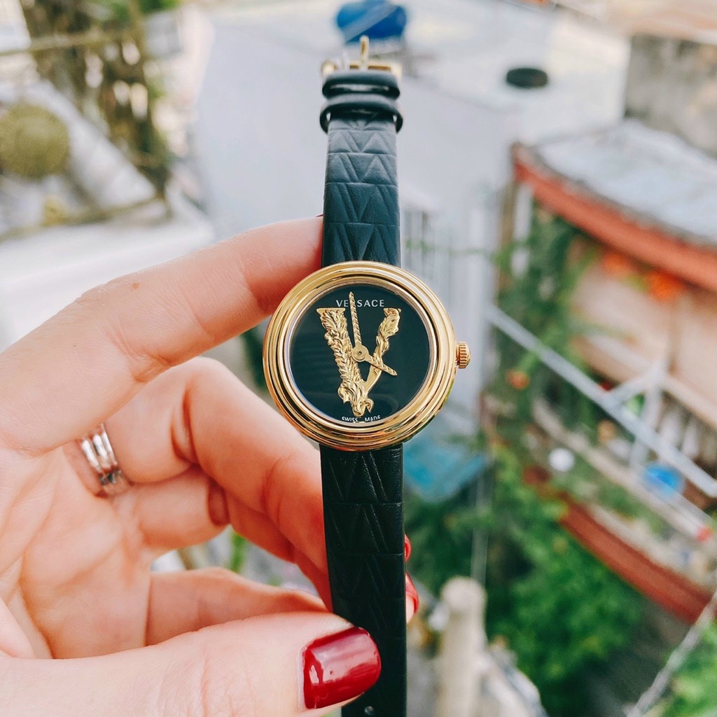 Đồng hồ đeo tay nữ, đồng hồ nữ VERSACE chính hãng dây da cao cấp, full box sang chảnh, siêu đẹp, cực sang cho phái nữ