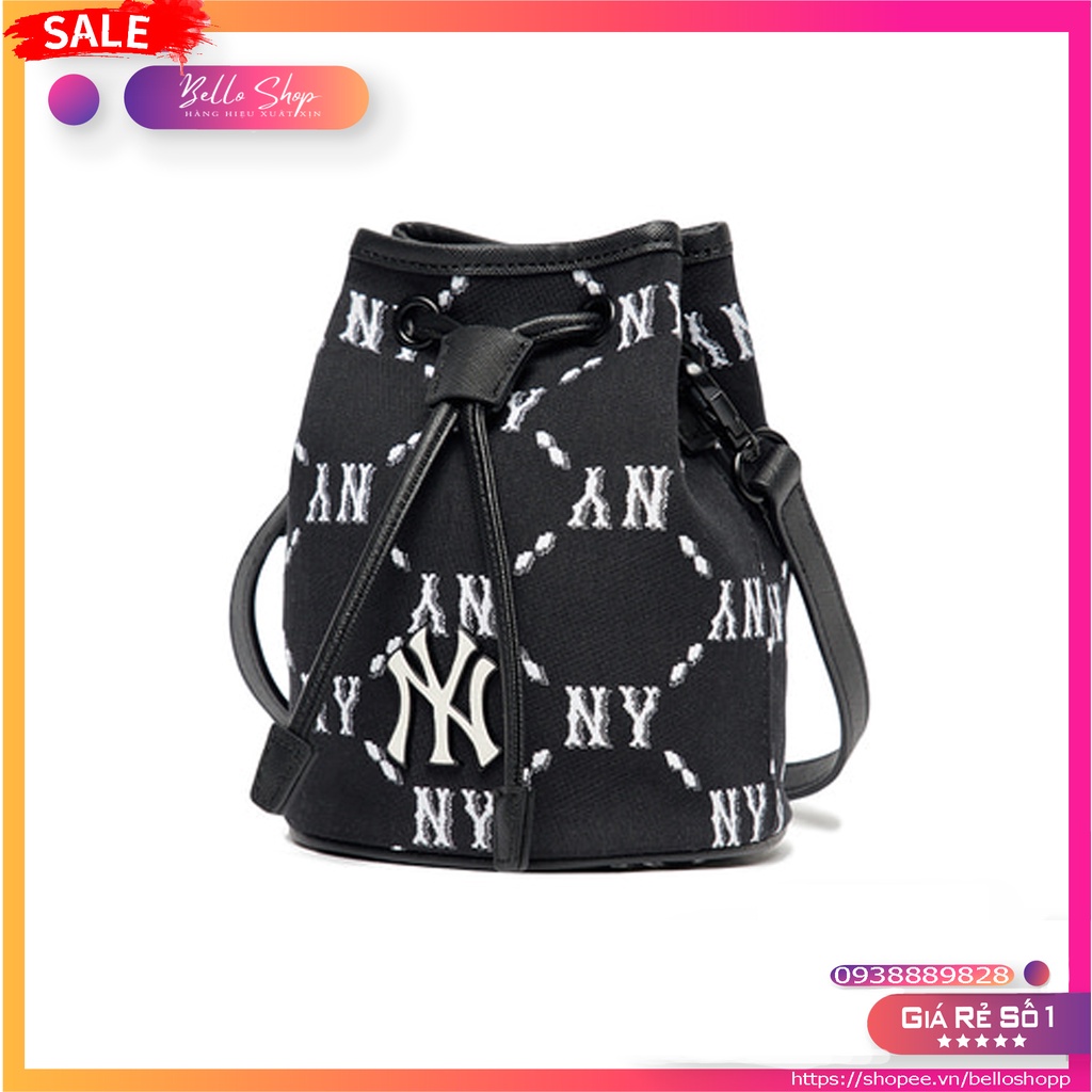 Túi MLB Monogram Mini Bucket Bag Black B472 | Full Tag Code|