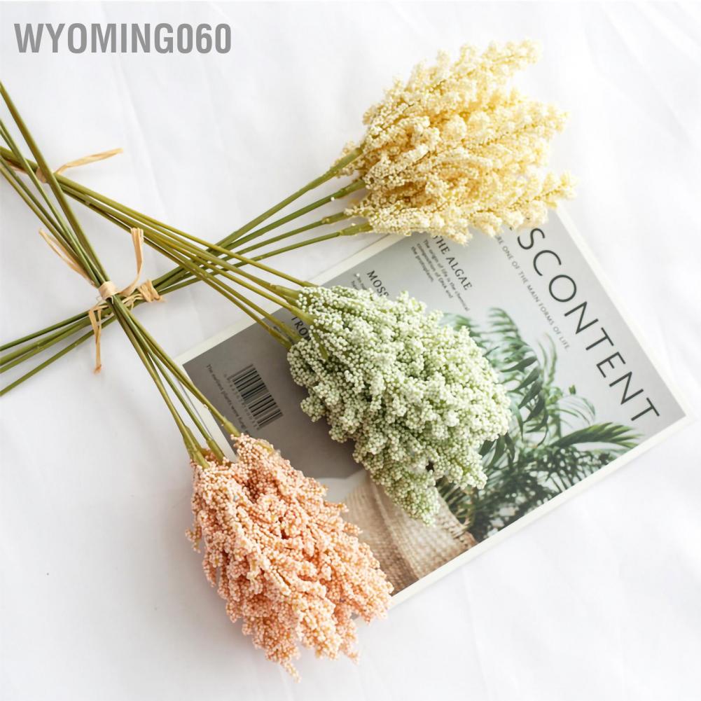 Wyoming060 6pcs Artificial Lavender Floral Fake Plant Bouquets for Farmhouse Home Decoration