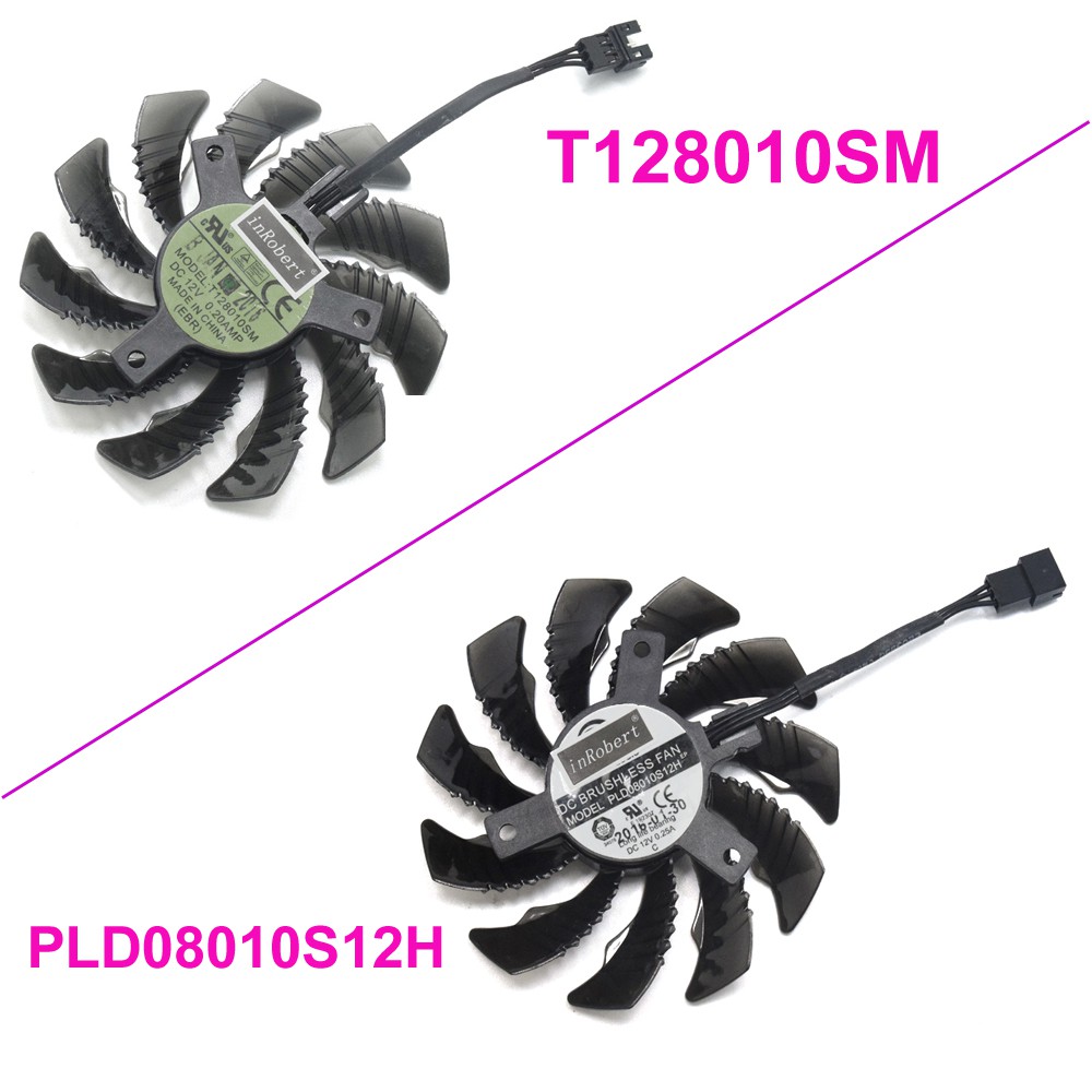 Quạt Tản Nhiệt Pld08010S12H T128010Sm 75mm 3pin 2pin 12v 0.25a Cho Gigabyte Gv-N960O