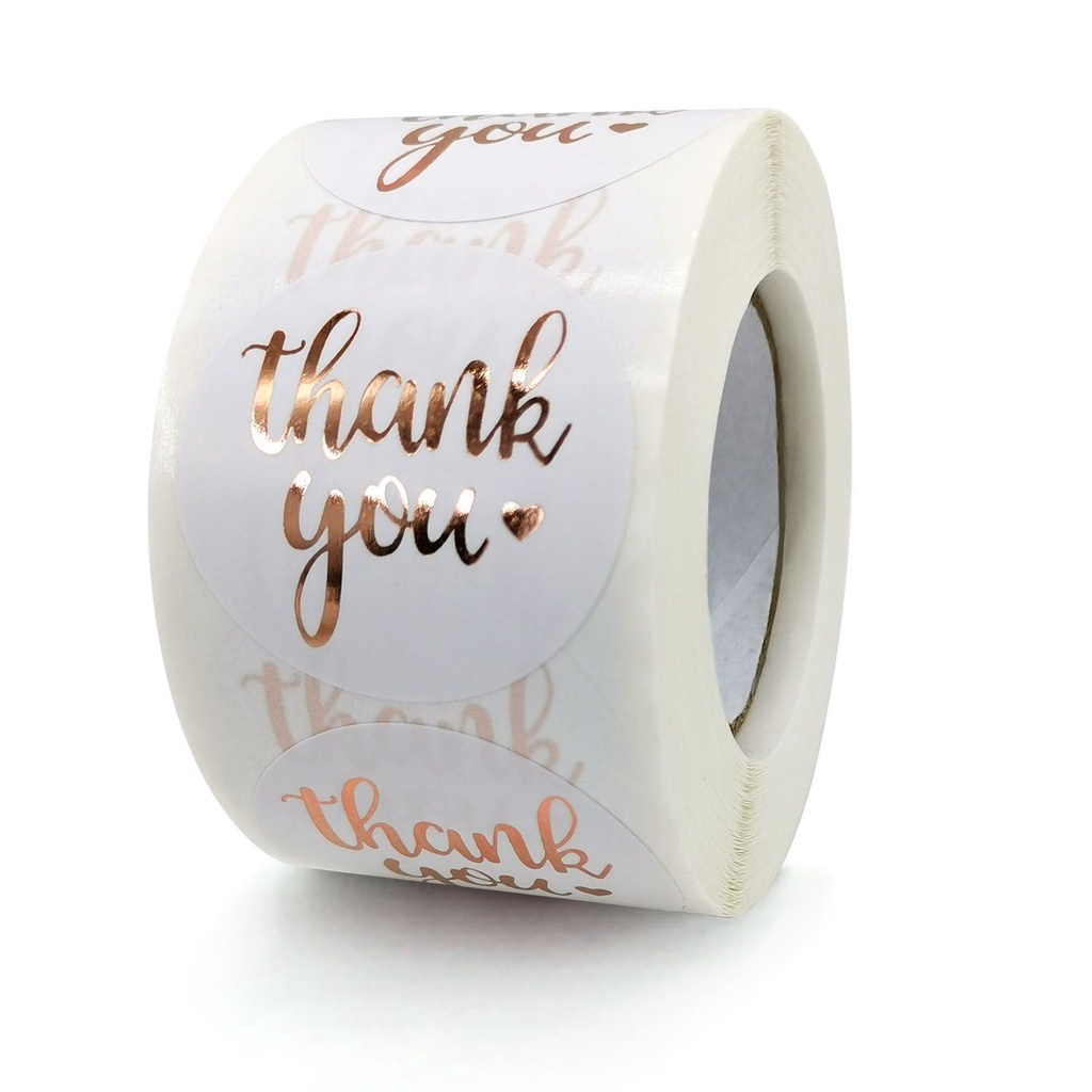 Nhãn Dán In Chữ Thank You Bằng Giấy Tự Dính Trang Trí Quà Tặng