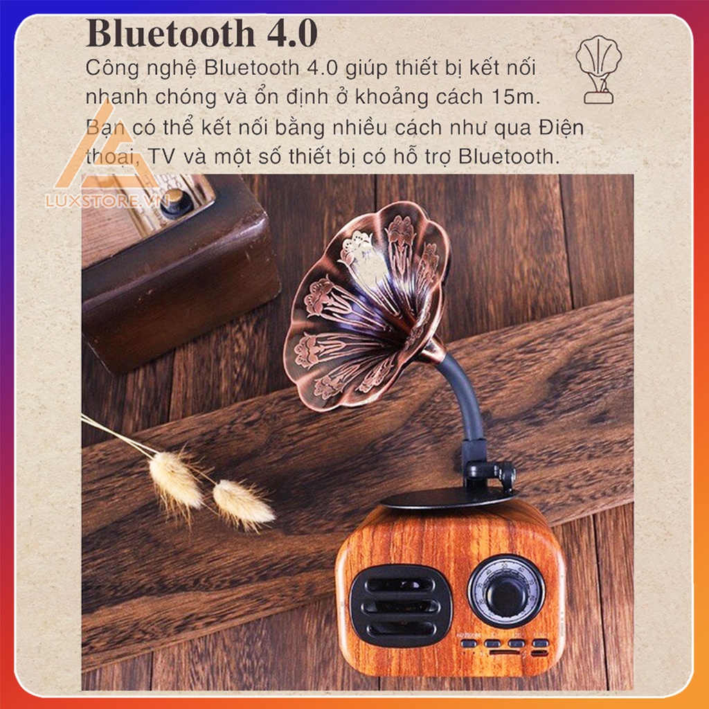 LOA BLUETOOTH MINI PHONG CÁCH CỔ ĐIỂN CỔ ĐIỂN FT05 &amp; BT01 CLASSIC ÂM THANH SIÊU TRẦM SANG TRỌNG – LUXSTORE