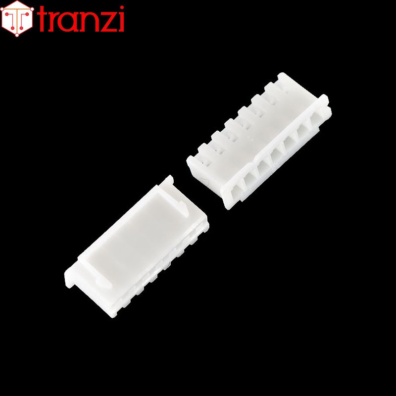 Vỏ header 2.54mm XH2.54 7P 8mm trắng - túi 50 cái