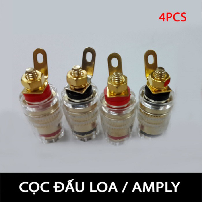 Cọc đấu loa / amply loại nhỏ chân ngắn (bộ 4 chiếc)
