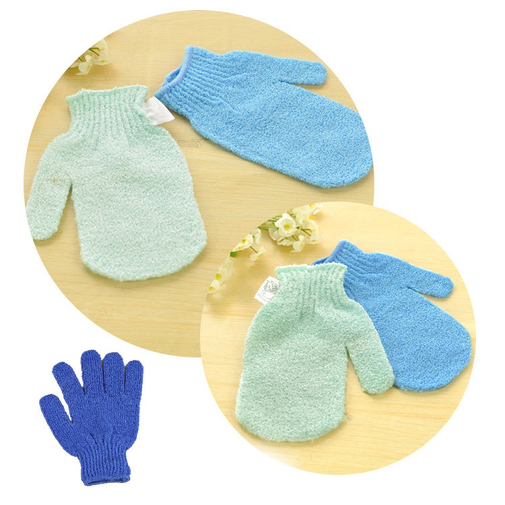 Găng tay đi tắm tẩy tế bào chết chống trượt nhiều màu sắc