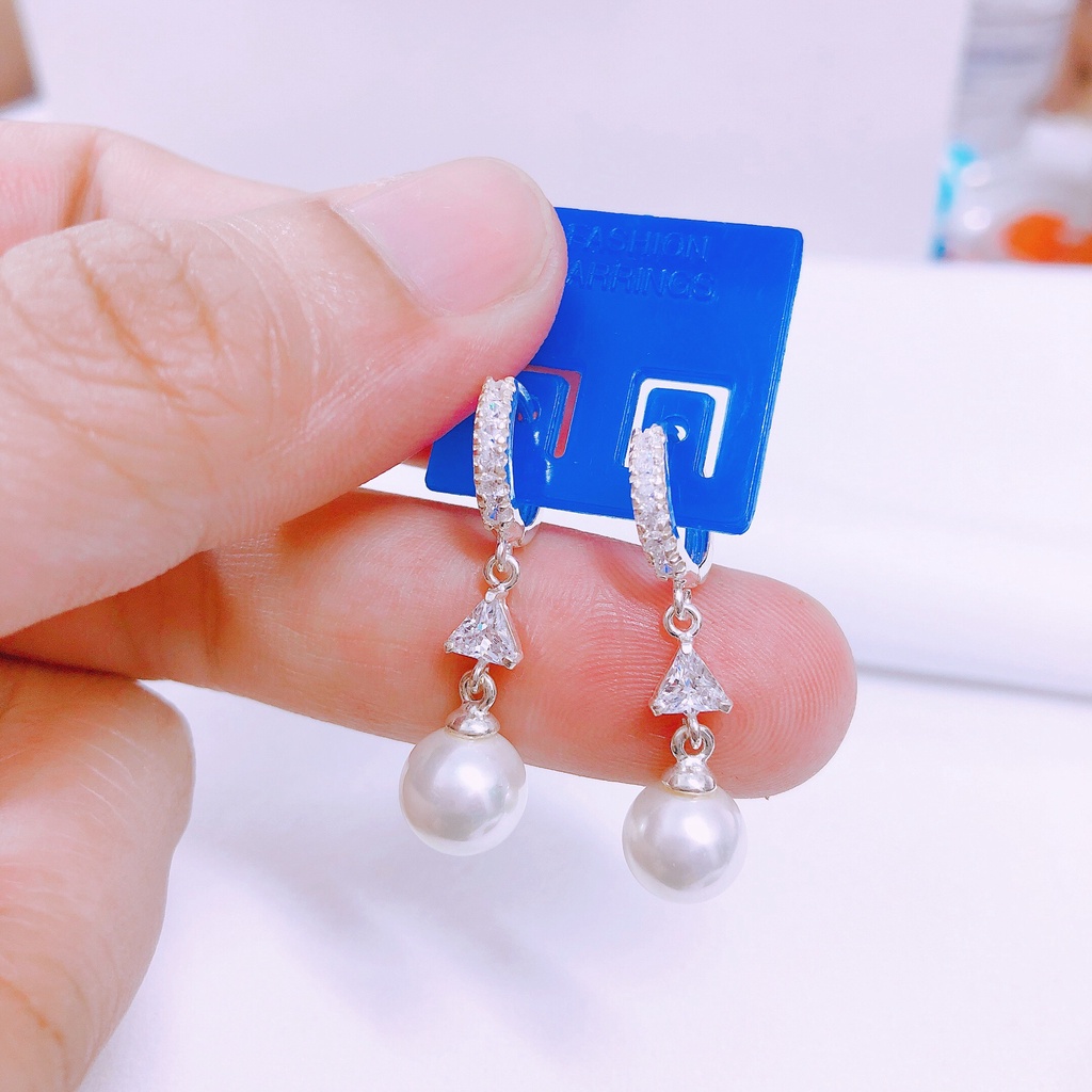 BÔNG TAI MÓC CÂU ĐÍNH HẠT MẪU MỚI