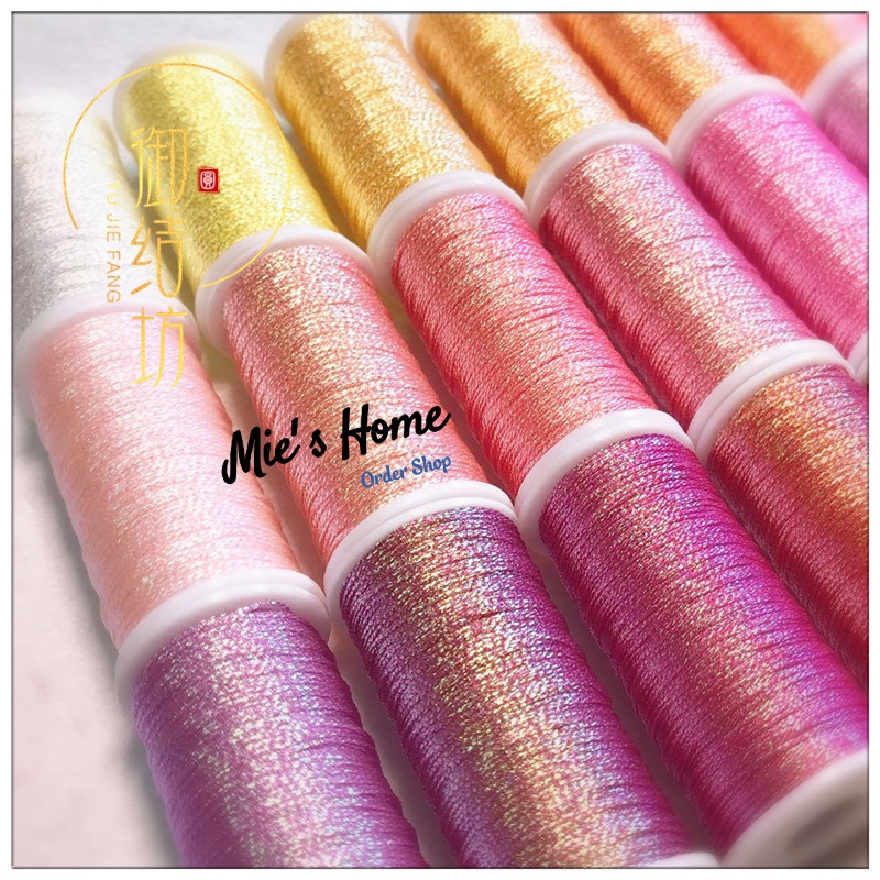 Chỉ kim tuyến SAKURA - CHỈ Thêu thủ Công  6 sợi dầy 0.4mm-  MÀU sắc đa dạng- dây kết vòng handmade -MIE Handmade Shop