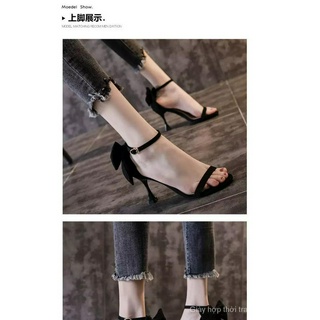 Horizontal strap high heels with a lovely bow bow
