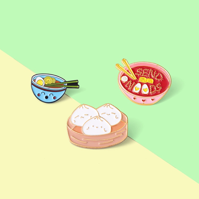 Ghim Cài Áo Hình Sushi Ramen Hoạt Hình Nhật Bản Dễ Thương Vui Nhộn