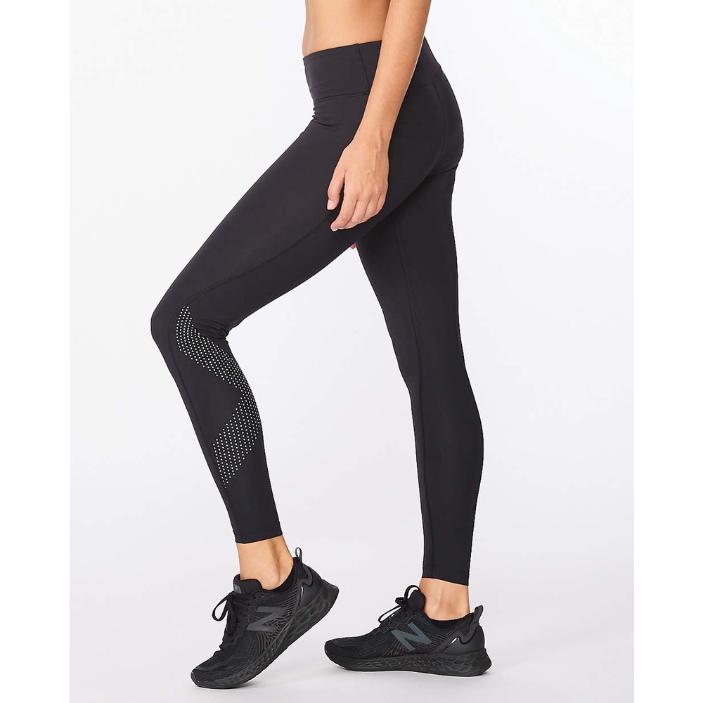 Quần Bó Thể Thao Nữ 2XU MID-RISE COMPRESSION Màu Đen 2XUWA2864BBF