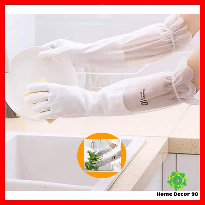 Găng Tay Cao Su, Găng Tay Cao Su Rửa Chén Hình Con Hươu Siêu Dai Siêu Bền Chuyên Dùng Làm Bếp , Dọn Dẹp Rửa Chén Bát Đa