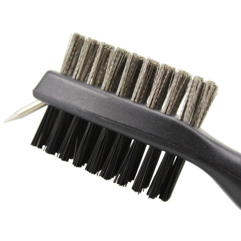 GLENES High Quality Retractable Groove Cleaner 2 Sided Groove Cleaning Brush Golf Club Brush Golf Zip-line Sporting Goods Durable Sharpener Tool Cleaner Golf Accessories/Multicolor