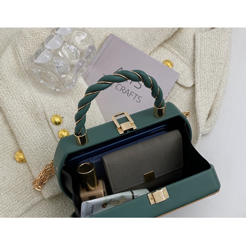 Túi đeo vai IELGY phong cách retro có dây xích cho nữ