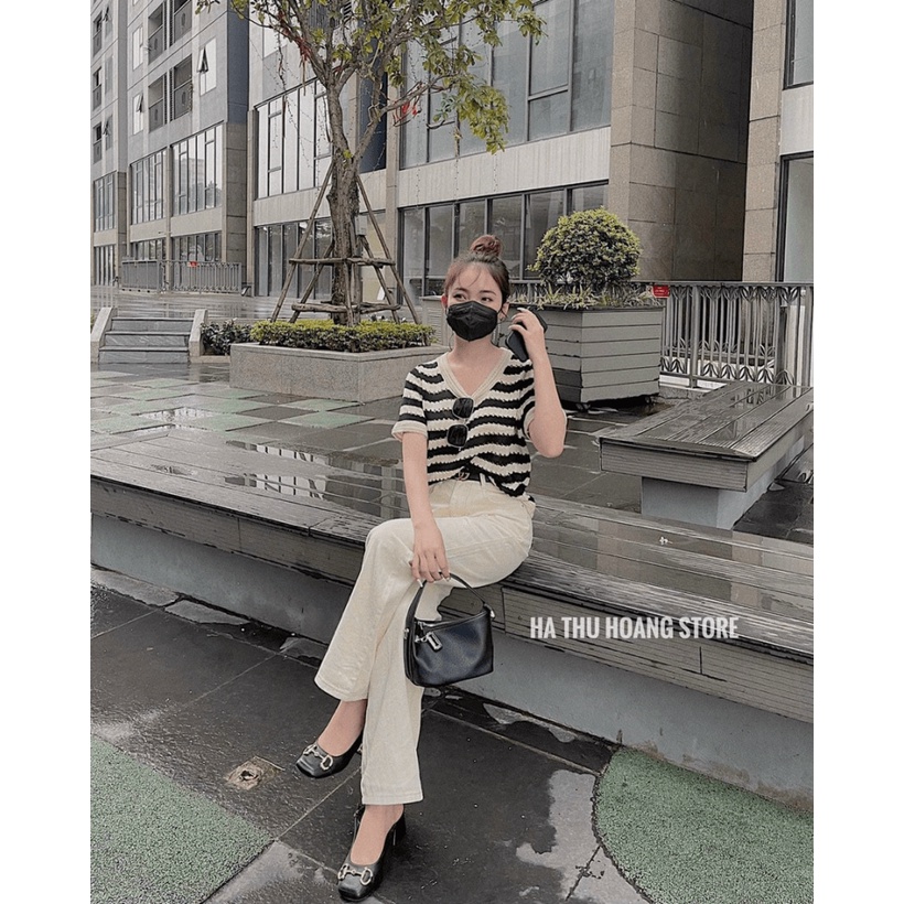 (Free Ship) Áo Len lỗ Kẻ Sọc Siêu HOT UP