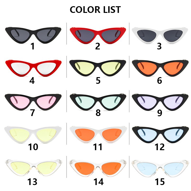 Kính mát mắt mèo thiết kế thời trang phong cách Hàn Quốc nhiều màu tùy chọn