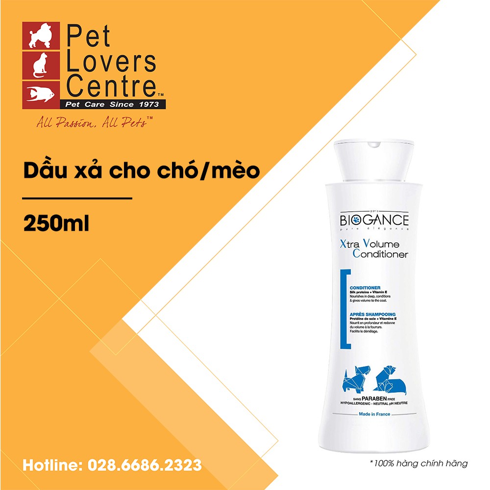 [xuất xứ Pháp] Dầu xả cho chó BIOGANCE  XTRA VOLUME CONDITIONER 250ml