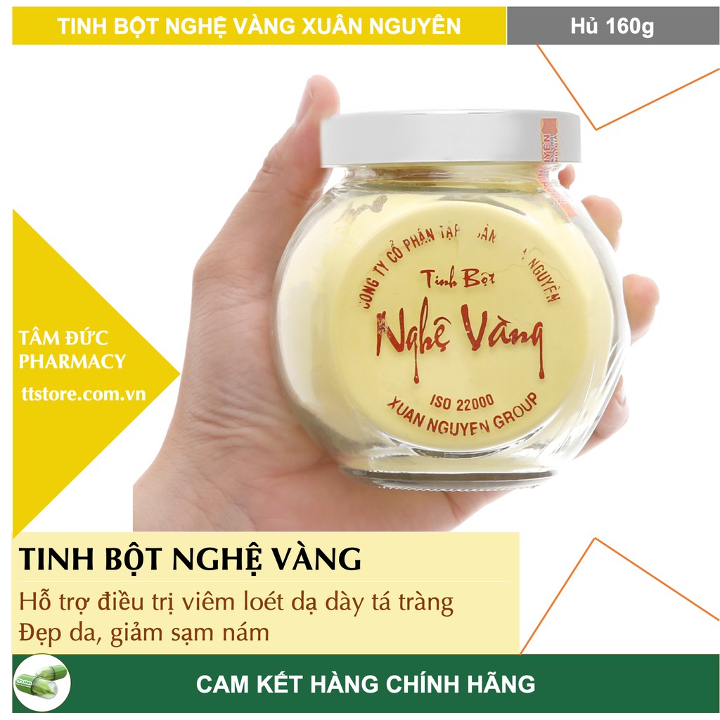 Tinh bột Nghệ vàng Xuân Nguyên [Hủ 75g / 160g] - Tinh bột nghệ nguyên chất 100%, cao cấp