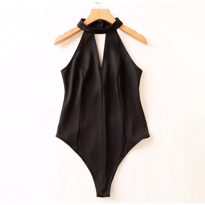 Hè phong cách Hàn Quốc bodysuit mỏng vừa vặn bó sát cạp cao gợi cảm là bodysuit tam giác hở lưng mỏng và đẹp