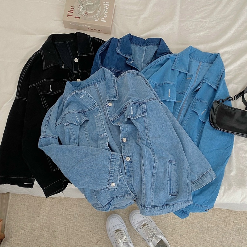 Áo Jacket Jean Oversize Chất Đẹp