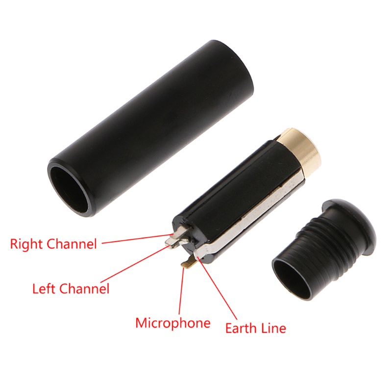 Set 3 Đầu Nối Jack Cắm o Female 4 Cực 3 5mm Cho Tai Nghe DIY