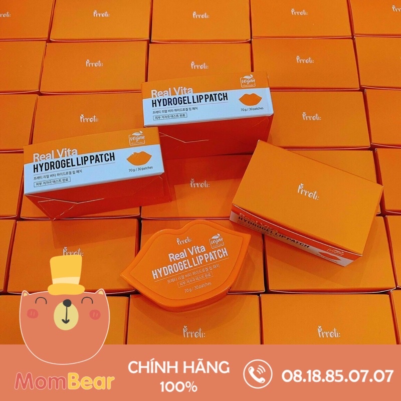 [Ship Nhanh] Mặt Nạ Môi Prreti Real Vita Hydrogel Lip Patch Hộp 30 Miếng