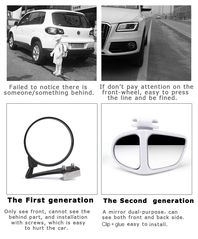 Bộ 2 Gương Chiếu Hậu Xoay 360 Độ Cho Xe Hơi