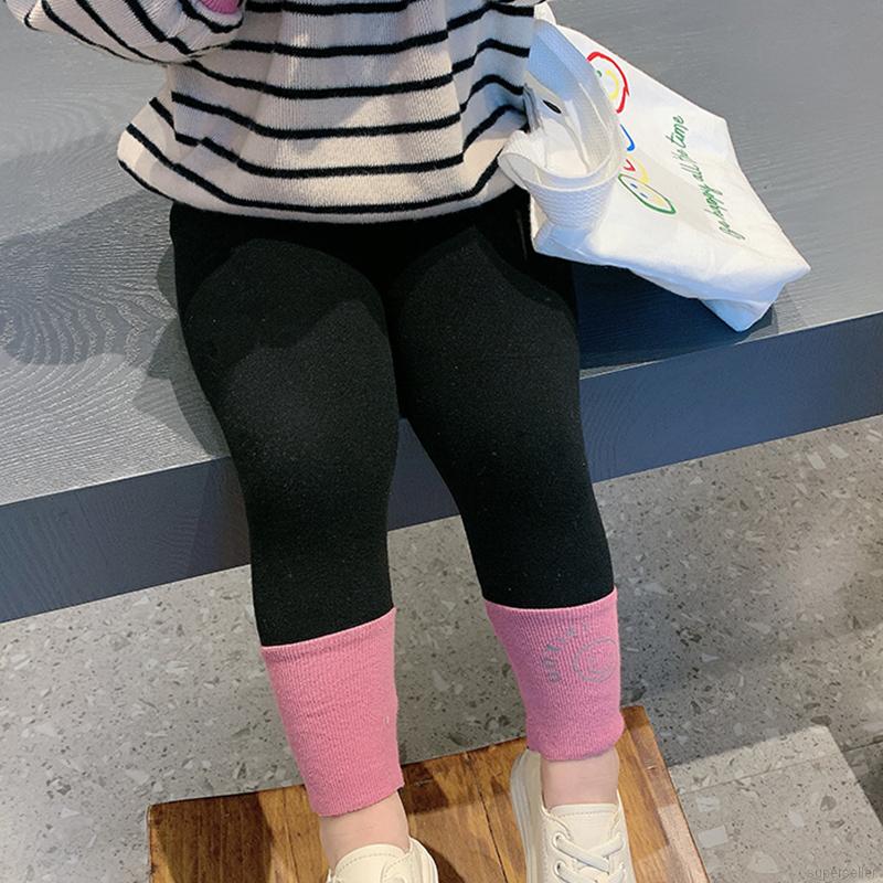 Quần legging màu trơn phong cách Hàn Quốc đáng yêu cho bé gái 3-8 tuổi