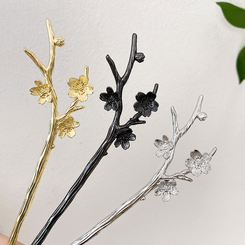 Kẹp Tóc Kim Loại Màu Đen Phong Cách Trung Hoa