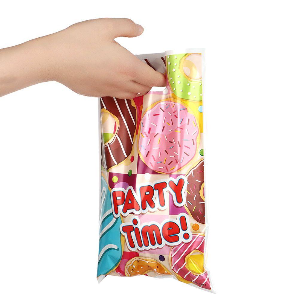 Lakamier 10PCS Plastic Candy Pockets Cartoon Balloon Printed Pattern Gift Bags Packaging