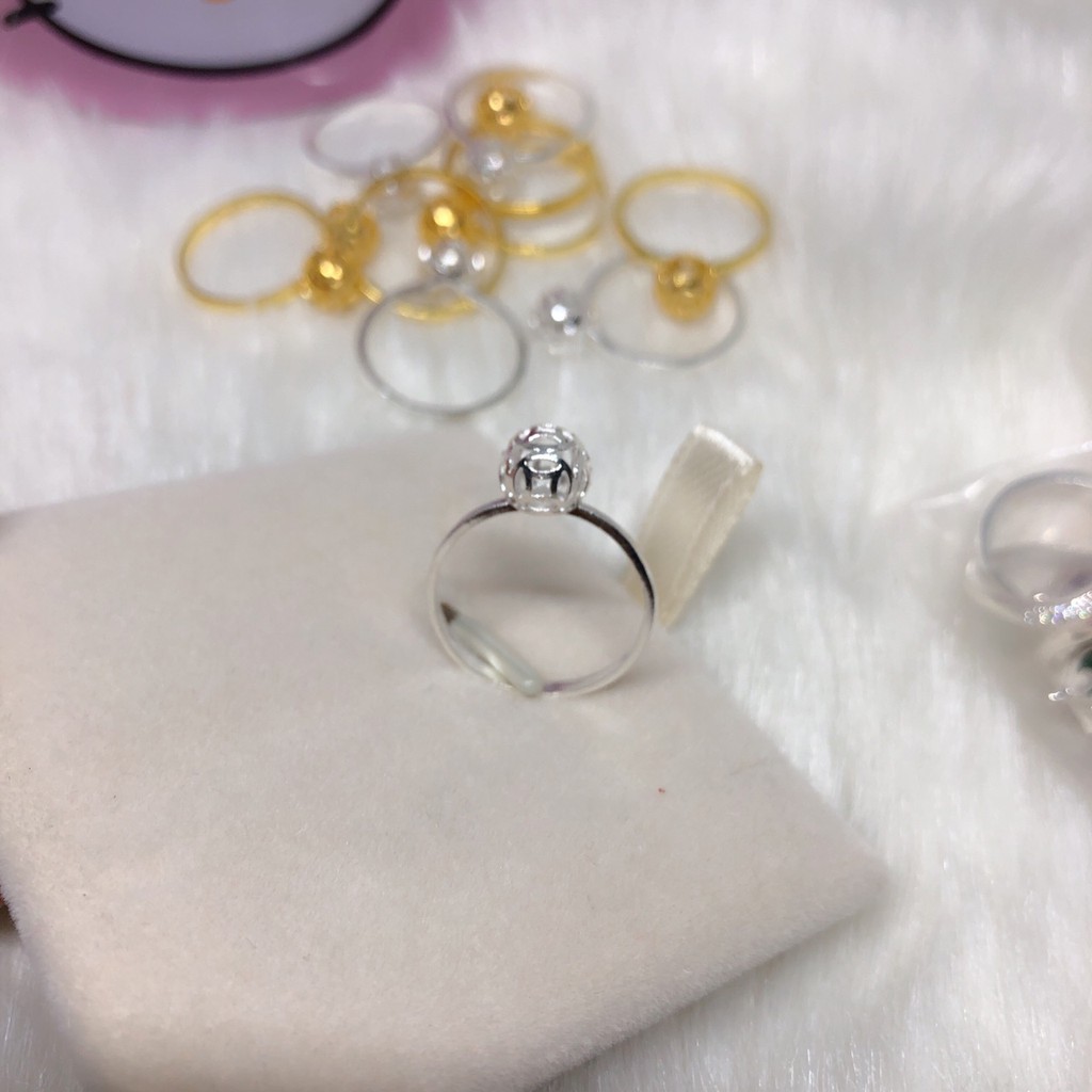 NHẪN MẶT QUẢ CẦU KIM TIỀN LINH MIU SILVER