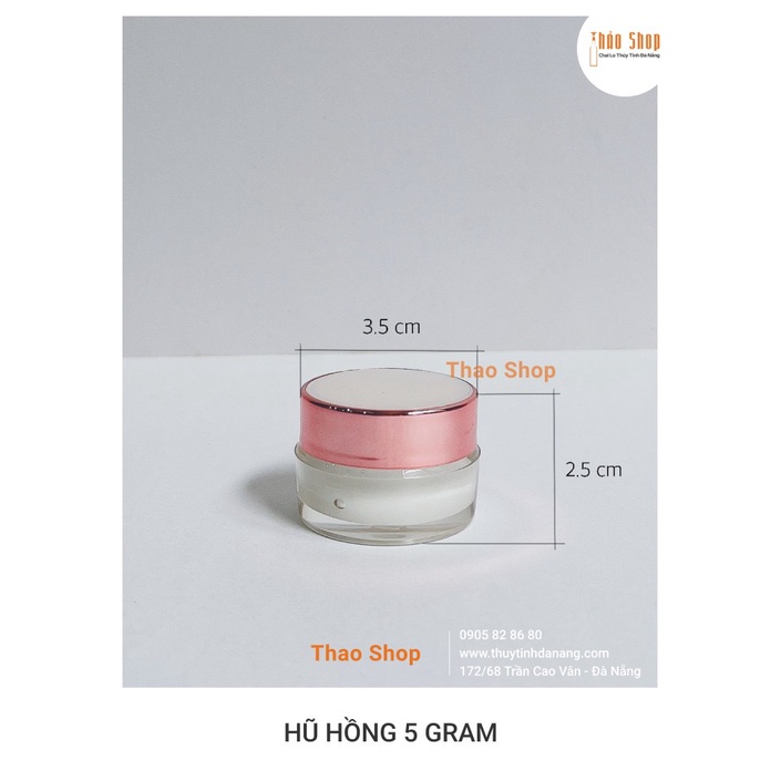 { HÀNG MỚI VỀ } HŨ ĐỰNG MỸ PHẨM TRẮNG HỒNG 5GRAM VÀ 10GRAM