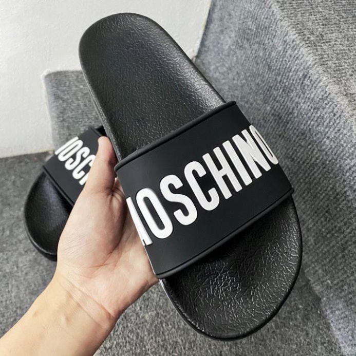 Dép Moschino Đế Cao Su 5 Cm - Dép Quai Ngang Nam Nữ Thời Trang Hottrend 2022