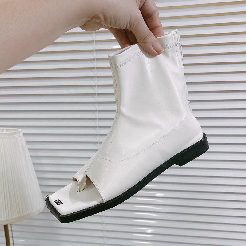 GIÀY BỐT DA XỎ NGÓN HẬU DÂY KÉO XUẤT SẮC