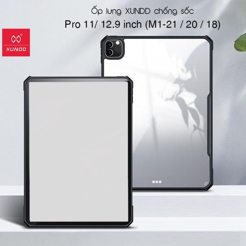Ốp lưng XUNDD iPad Pro 11/ 12.9 inch   Chống shock, Viền TPU, Lưng trong
