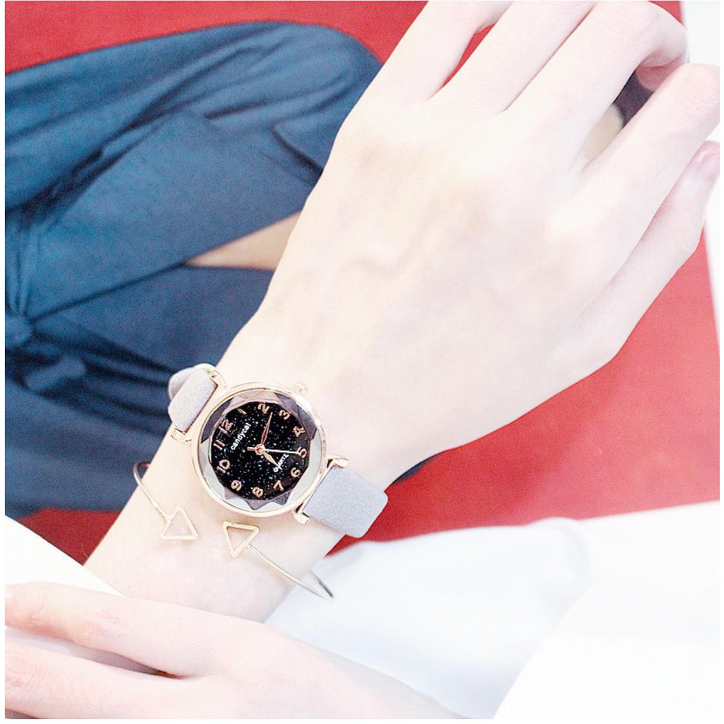 ĐỒNG HỒ NỮ DÂY DA CANDYCAT MẶT 3D D228 PHONG CÁCH HÀN QUỐC | BigBuy360 - bigbuy360.vn