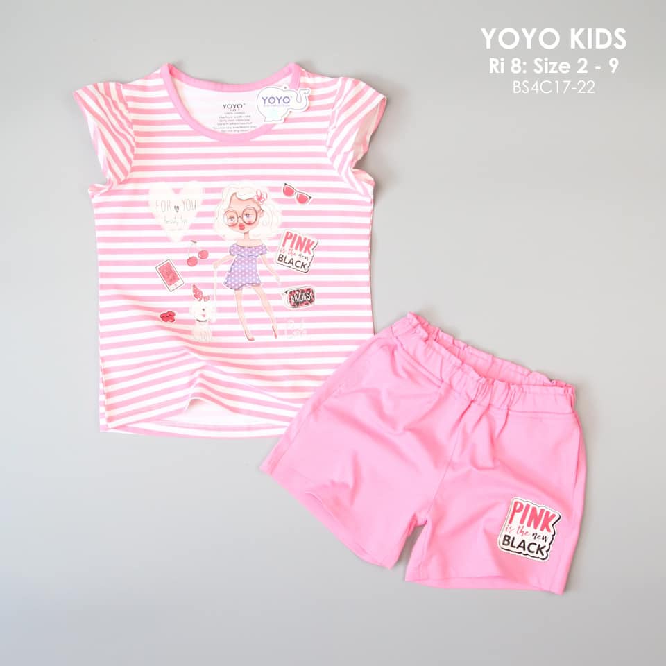 Giảm giá 140k===>120k===Bộ thun Yoyo bé gái