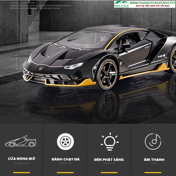 Siêu Xe Lamborghini Centenario LP770 4 Mô Hình Bằng Hợp Kim - Tỷ Lệ 1:32