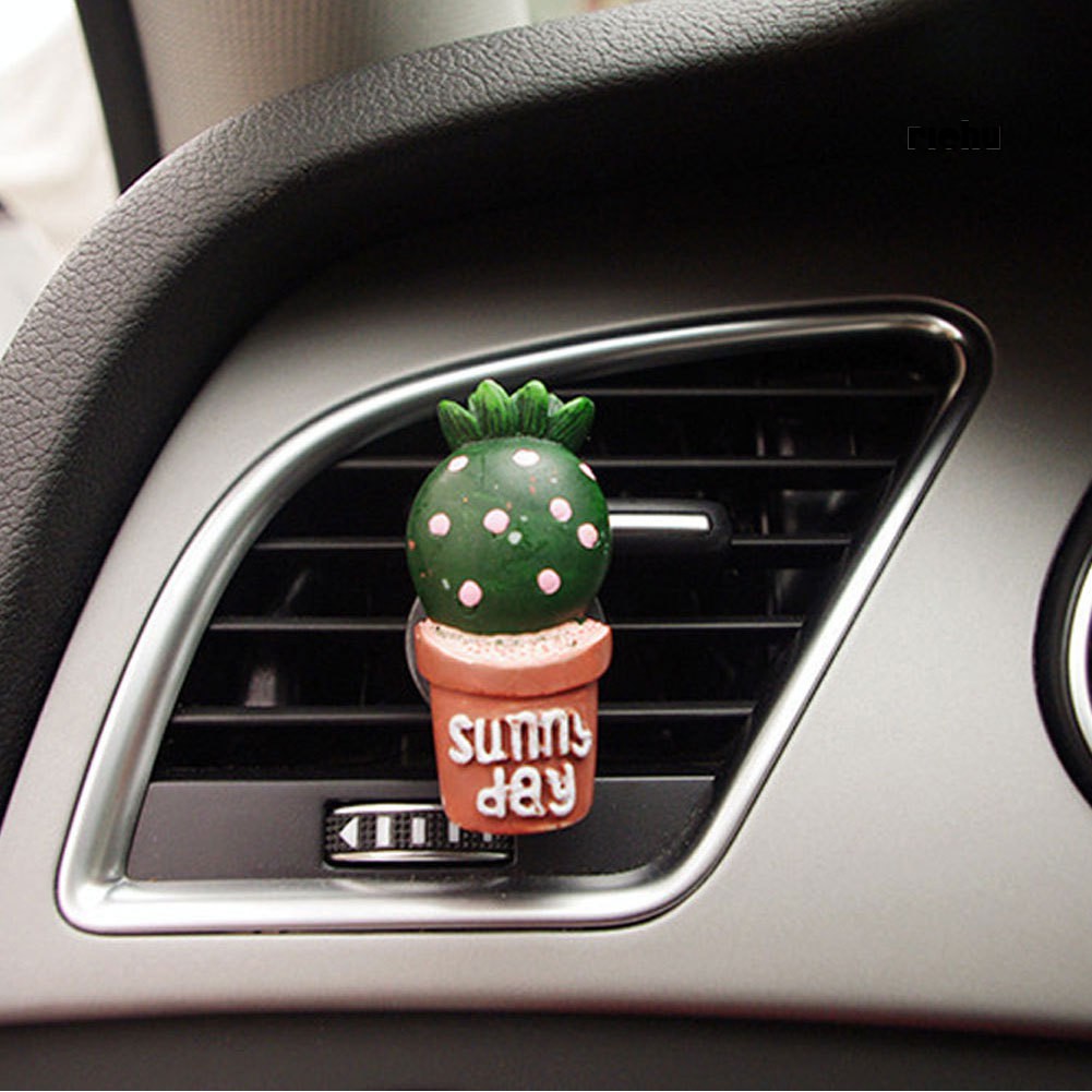 Kẹp Khuếch Tán Nước Hoa Gắn Lỗ Thông Gió Xe Hơi Hình Bánh Mì / Xương Rồng Đáng Yêu