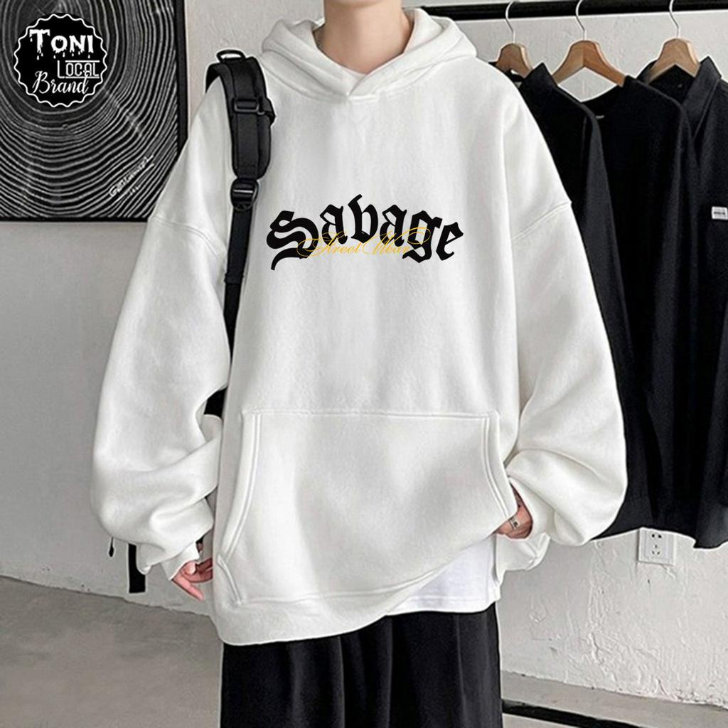Áo Hoodie Local Brand SABAGE nỉ bông cực dày form rộng Unisex giữ ấm chống nắng