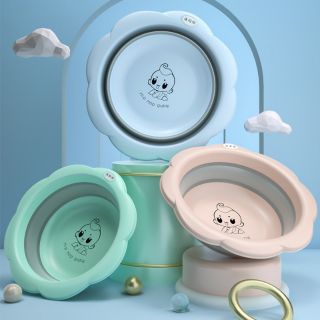 Thau chậu rửa mặt gấp gọn nhựa PVC cao cấp