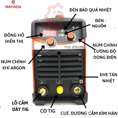 Máy hàn TIG JASIC 250S điện tử mini cầm tay chuyên hàn inox cho thợ công trình BẢO HÀNH 12 THÁNG