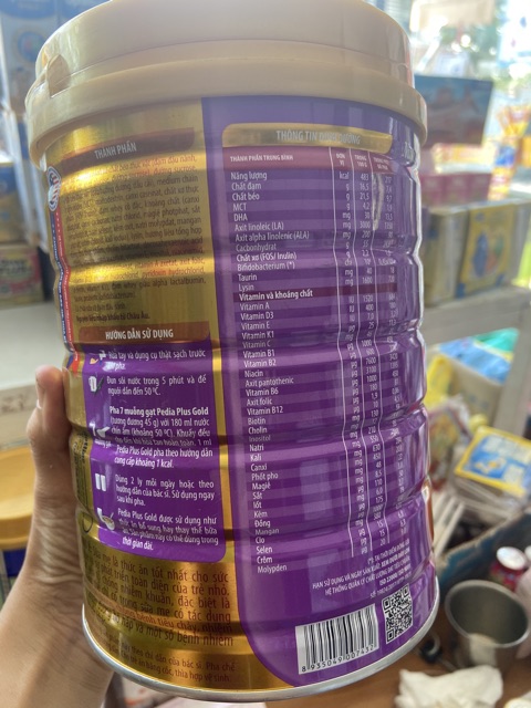 Sữa Pedia Plus Gold Nutifood 900g [ Date 2023]