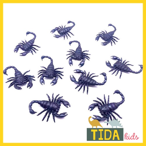 Combo 10 Bọ Cạp Giả ⚡ Hot Trend ⚡ Đồ Chơi Côn Trùng Giả Bằng Nhựa, Trang Trí Halloween, Đồ Chơi Giải Trí TiDa Kid Shop