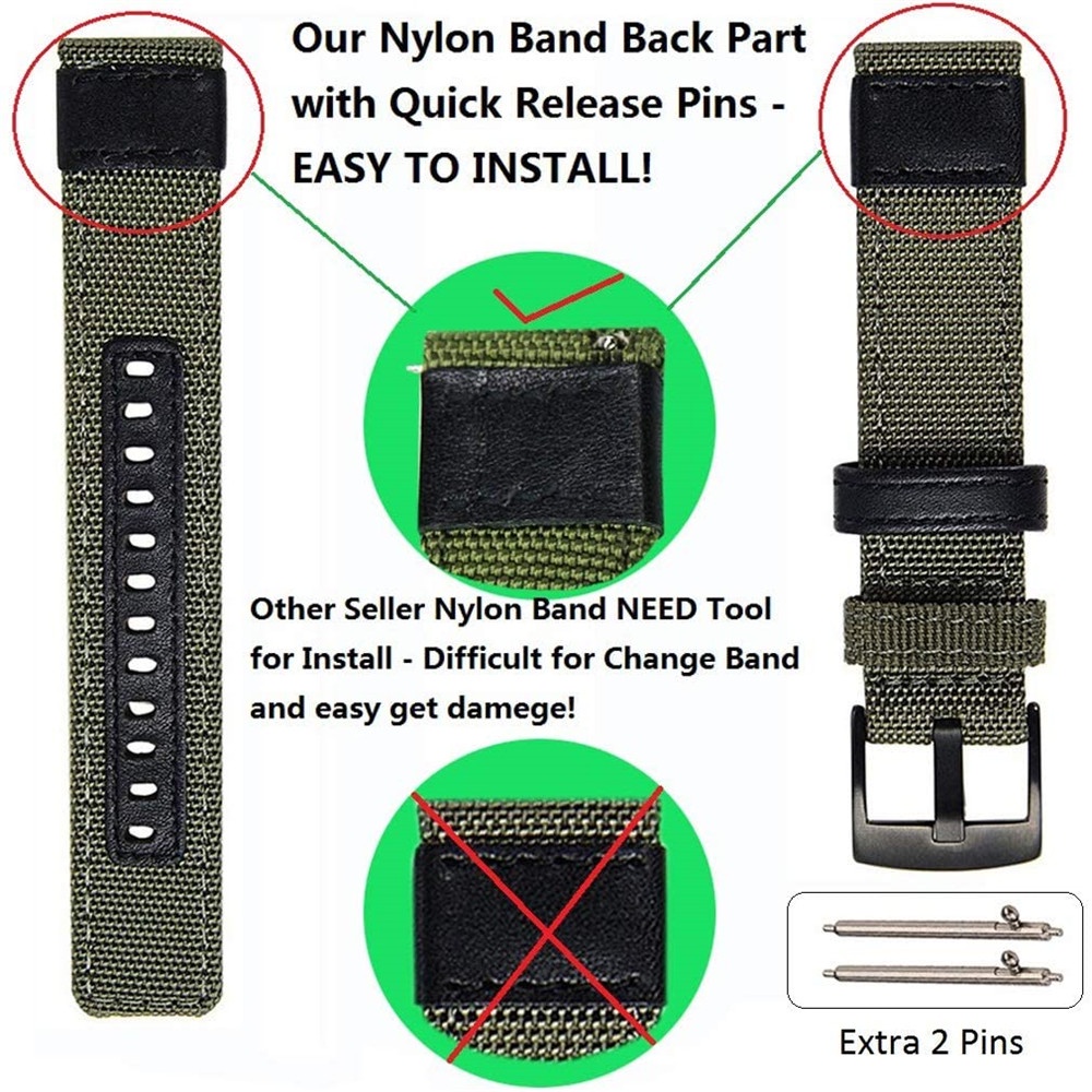 Dây Đeo Sợi Nylon Cho Đồng Hồ Thông Minh Samsung Galaxy Watch 4 44mm 40mm 20mm 22mm 46mm 42mm
