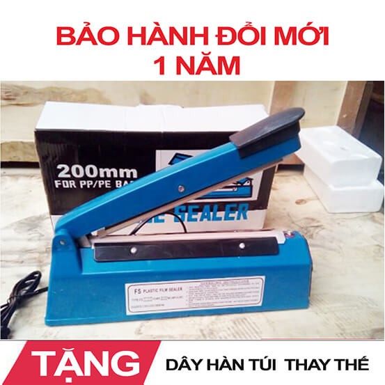 Máy hàn miệng túi, máy hàn miệng túi ni lông 20cm dập tay sf200 - MHMT200