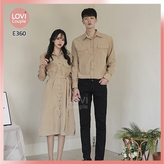 SET Áo sơ mi váy đôi màu tan Đẹp Hàn Quốc E360 - LoviCouple - Có FeedBack