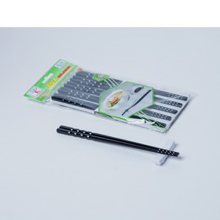 Đũa Melamine màu đen xoắn hiệu Fataco