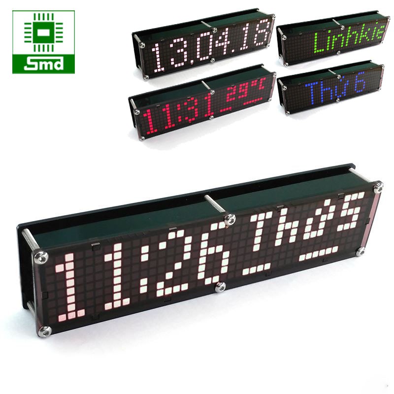 Đồng hồ led Matrix 8x40 V2 - Trắng
