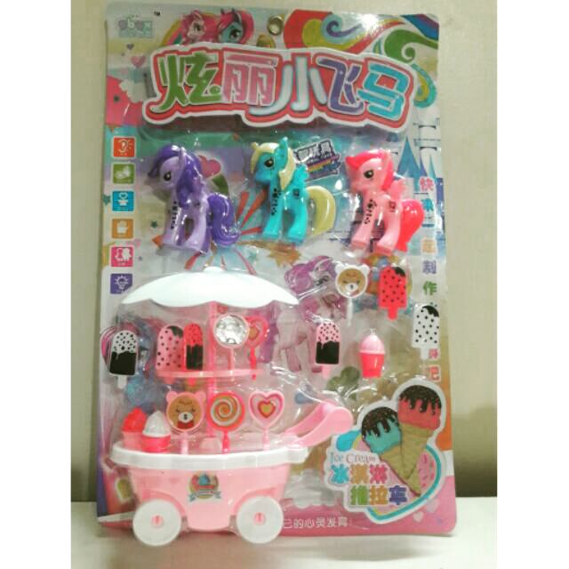 Đồ chơi xe kem và ngưa ponny cho bé