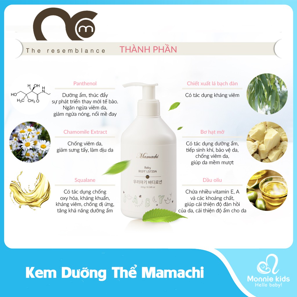 Kem Dưỡng Thể Cho Bé MAMACHI 300g